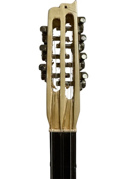 Kısa Sap Bağlama Gitar Burgulu Dut Ağacı Sedef Klavyeli Profesyonel Çift Kafes