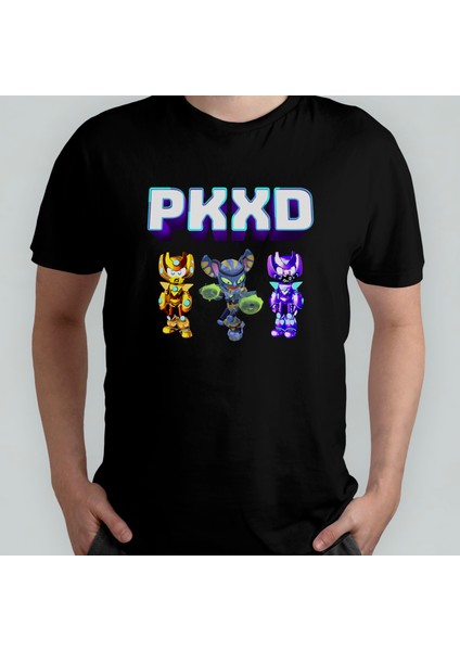 Pk Xd Eğlence, Dost & Oyunlar Unisex %100 Pamuklu Bisiklet Yaka T-Shirt Model 4