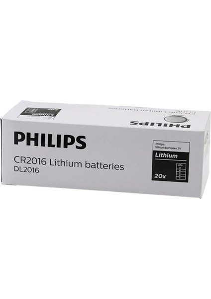 Phılıps Lithium CR-2016 Para Pili 3V 5li Kart (4887)