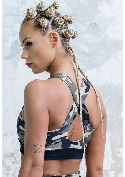 Kamuflaj Desen Sporcu Sütyeni modelleri