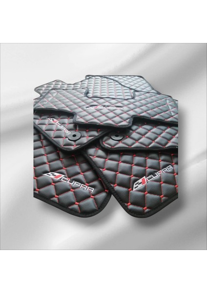 Seat Leon Cupra Uyumlu MK-3(2013-2020)SIYAH Deri Kapitone Oto Paspas Takımı indirimleri