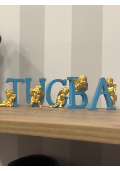 Melek Harfler - Tugba - Mavi, Gold
