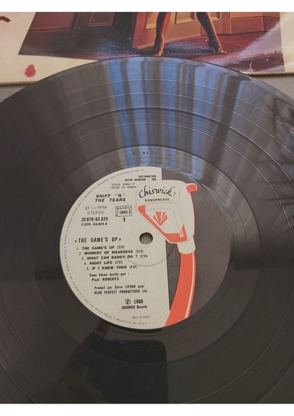 3996367EB1176B3719 1980 The Game's Up - Sniff'n The Tears Vinyl 33LÜK Plak