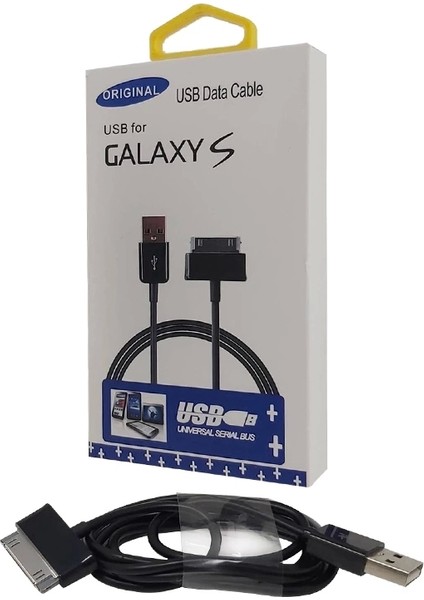 Samsung Tablet Data Kablosu USB To Samsung 1 Metre Siyah Kablo