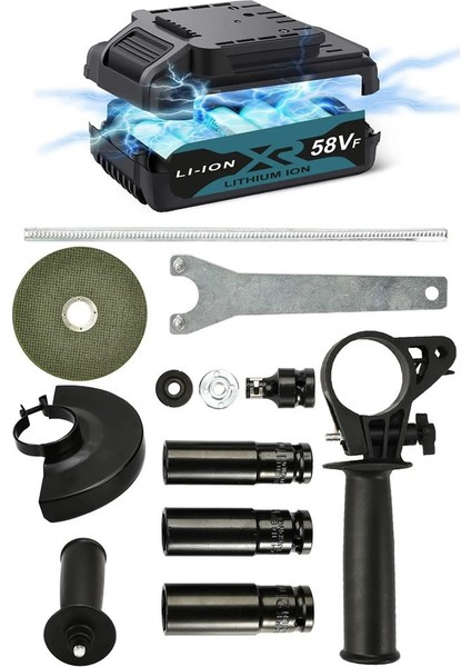 Ekinler Akülü Ultra 4lü Set Makina 58vf 5ah 125mm Avuç Taşlama, Sds Plus Kırıcı Delici Hilti, Somun Sıkma Sökme, Vidalama Matkap EEA090 fırsatları