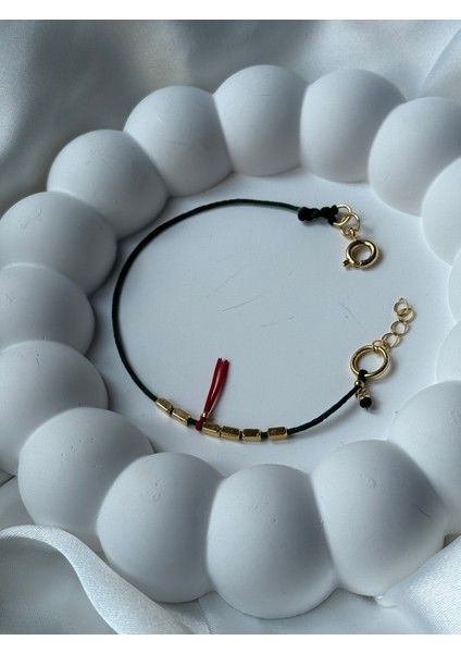 Yeşil Ip Minimal Bileklik