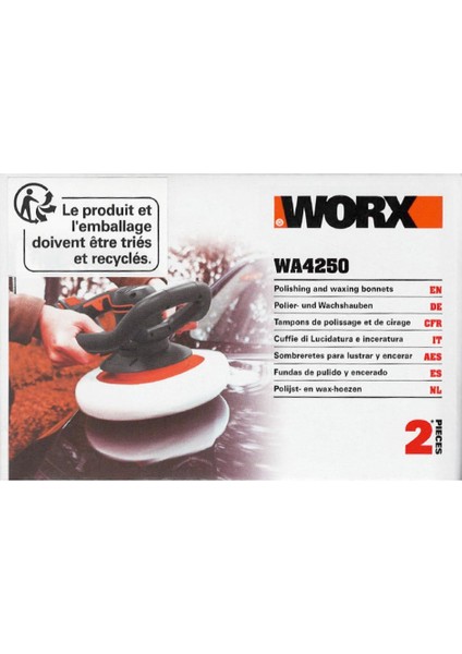 WA4250 254MM WX856 Için Yedek Pasta ve Cila Polisaj Bonesi 2 Adet modelleri