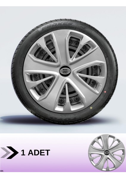 Ford Connect 15 Inç Jant Kapağı Amblemli Gri [1 Adet Kapak] 138 CVL-ADT2551