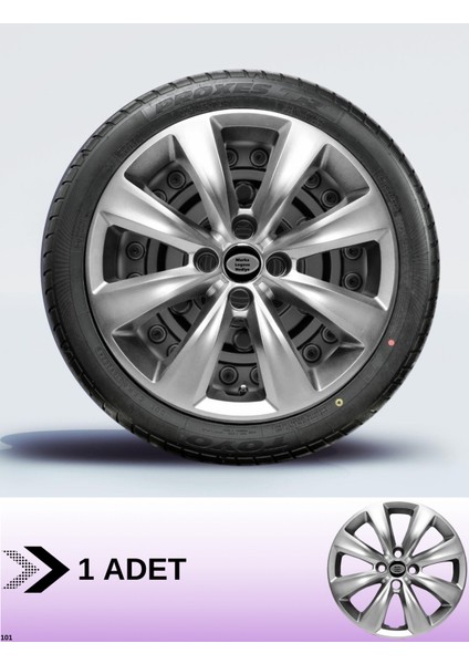 Renault Clio 5 15 Inç Jant Kapağı Amblemli Gri [1 Adet Kapak] 131 CVL-ADT2775