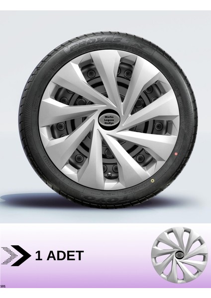 Opel Astra F 16 Inç Jant Kapağı Amblemli Gri [1 Adet Kapak] 150 CVL-ADT3801