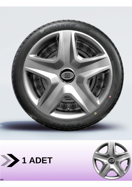 Kia Clarus 15 Inç Jant Kapağı Amblemli Gri [1 Adet Kapak] 119 CVL-ADT5590