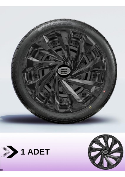 Tofaş Şahin 14 Inç Jant Kapağı Amblemli Piano Black [1 Adet Kapak] 216 CVL-ADT12691