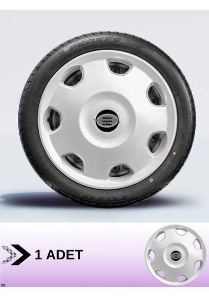 Ford Ka 13 Inç Jant Kapağı Amblemli Gri [1 Adet Kapak] 157 CVL-ADT10041