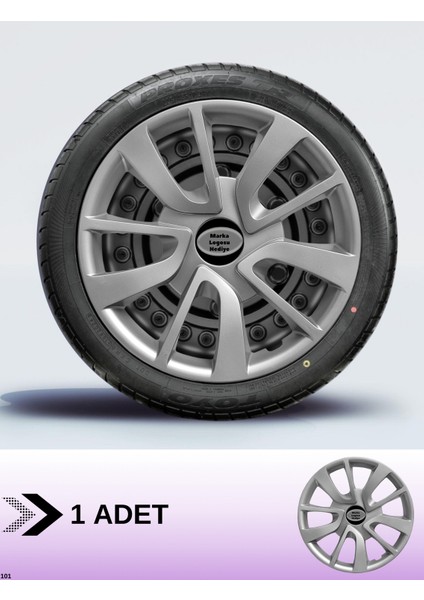 Opel Astra J 15 Inç Jant Kapağı Amblemli Gri [1 Adet Kapak] 101 CVL-ADT5017