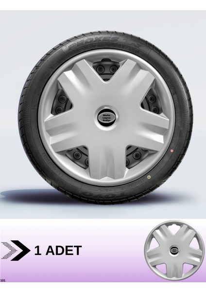 Renault Clio 14 Inç Jant Kapağı Amblemli Gri [1 Adet Kapak] 140 CVL-ADT1195
