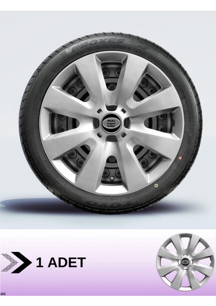 Citroen C15 15 Inç Jant Kapağı Amblemli Gri [1 Adet Kapak] 110 CVL-ADT4927