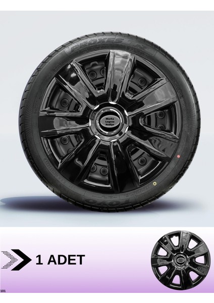 Chevrolet Spark 13 Inç Jant Kapağı Amblemli Piano Black [1 Adet Kapak] 204 CVL-ADT11648