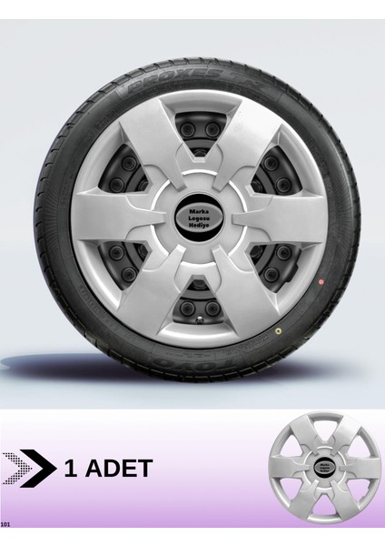 Renault Clio 4 16 Inç Jant Kapağı Amblemli Gri [1 Adet Kapak] 156 CVL-ADT2649