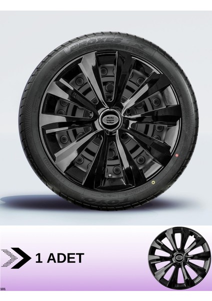 Fiat Egea 16 Inç Jant Kapağı Amblemli Piano Black [1 Adet Kapak] 214 CVL-ADT5355