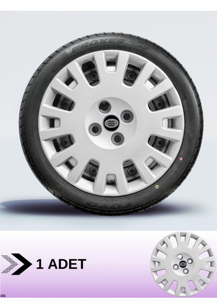 Fiat Linea 15 Inç Jant Kapağı Amblemli Gri [1 Adet Kapak] 147 CVL-ADT6846
