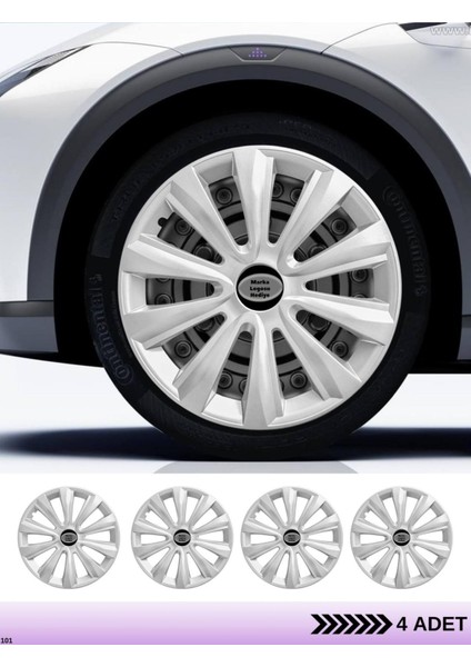 Renault Clio 4 16 Inç Jant Kapağı Amblemli Gri [4 Adet Kapak] 143 CVL-ADT2646