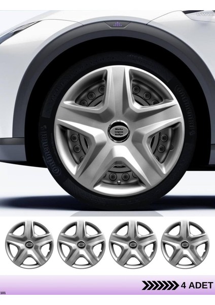Mitsubishi Carisma 14 Inç Jant Kapağı Amblemli Gri [4 Adet Kapak] 118 CVL-ADT3351