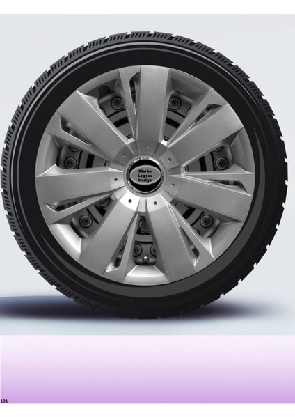 Ford Custom 15 Inç Jant Kapağı Amblemli Gri [4 Adet Kapak] 114 CVL-ADT3536