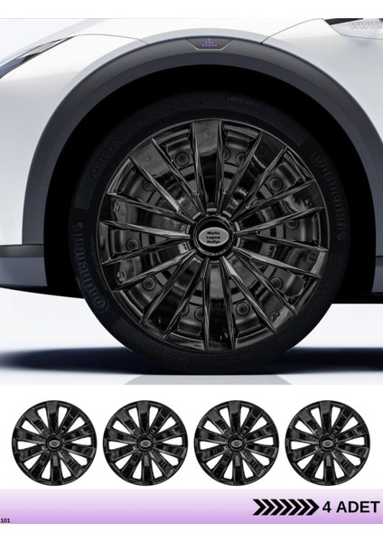 Kia Venga 16 Inç Jant Kapağı Amblemli Piano Black [4 Adet Kapak] 213 CVL-ADT13494