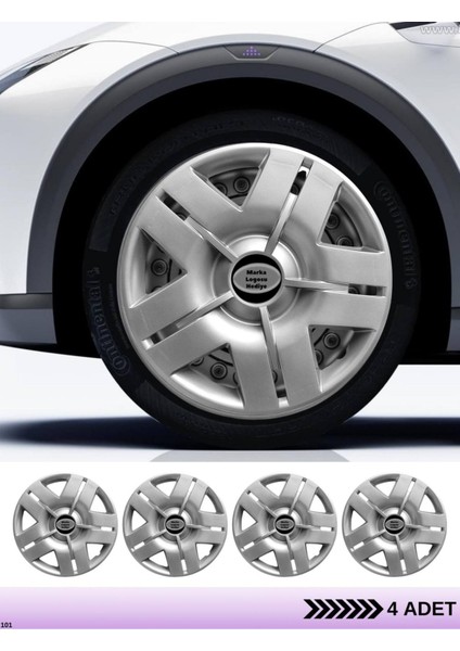 Ford Sierra 13 Inç Jant Kapağı Amblemli Gri [4 Adet Kapak] 102 CVL-ADT11915