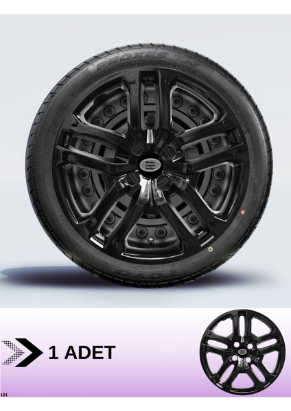 Renault Clio 4 16 Inç Jant Kapağı Piano Black [1 Adet Kapak] 218 CVL-ADT2654