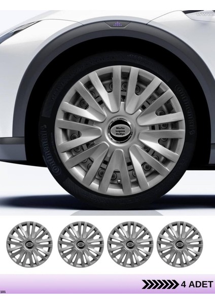 Ford Connect 15 Inç Jant Kapağı Amblemli Gri [4 Adet Kapak] 124 CVL-ADT2545