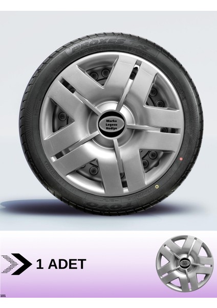 Opel Ascona 14 Inç Jant Kapağı Amblemli Gri [1 Adet Kapak] 103 CVL-ADT2378