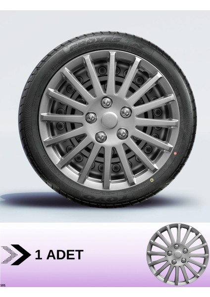 Renault Modus 15 Inç Jant Kapağı Amblemli Gri [1 Adet Kapak] 136 CVL-ADT10453