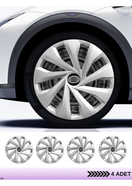 Ford Fiesta 14 Inç Jant Kapağı Amblemli Gri [4 Adet Kapak] 129 CVL-ADT5572