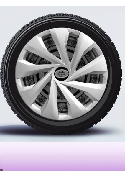 Ford Fiesta 14 Inç Jant Kapağı Amblemli Gri [4 Adet Kapak] 129 CVL-ADT5572