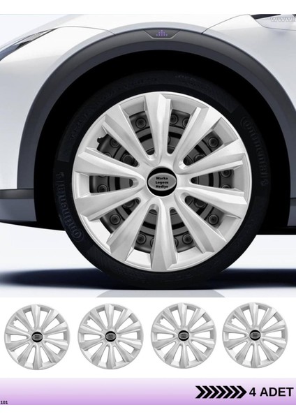 Mitsubishi Attrage 15 Inç Jant Kapağı Amblemli Gri [4 Adet Kapak] 117 CVL-ADT2355