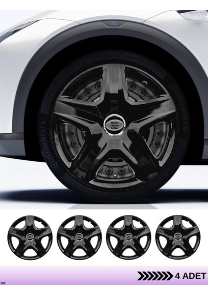 Opel Combo 16 Inç Jant Kapağı Amblemli Piano Black [4 Adet Kapak] 203 CVL-ADT6706