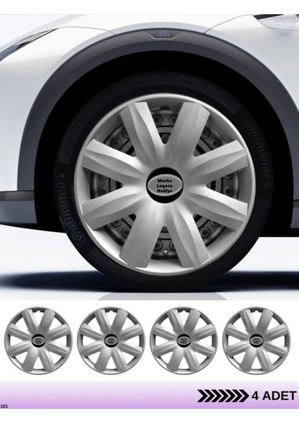 Opel Astra F 14 Inç Jant Kapağı Amblemli Gri [4 Adet Kapak] 116 CVL-ADT3366