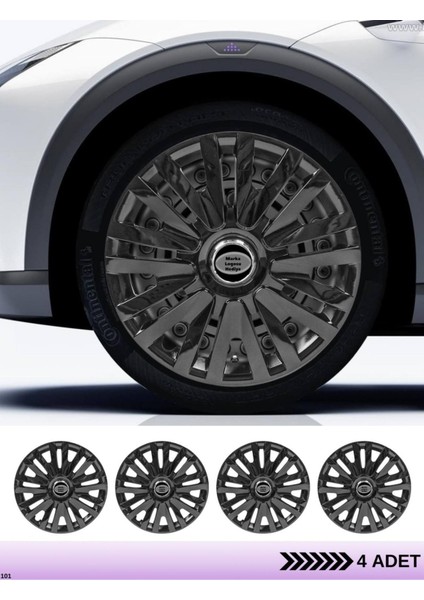 Tofaş Doğan 14 Inç Jant Kapağı Amblemli Piano Black [4 Adet Kapak] 208 CVL-ADT1424