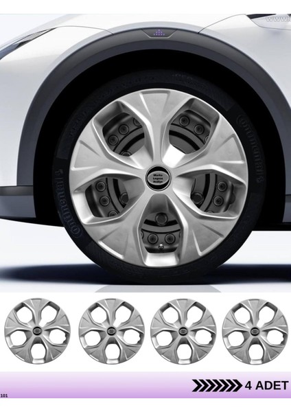 Fiat Albea 14 Inç Jant Kapağı Amblemli Gri [4 Adet Kapak] 112 CVL-ADT1750