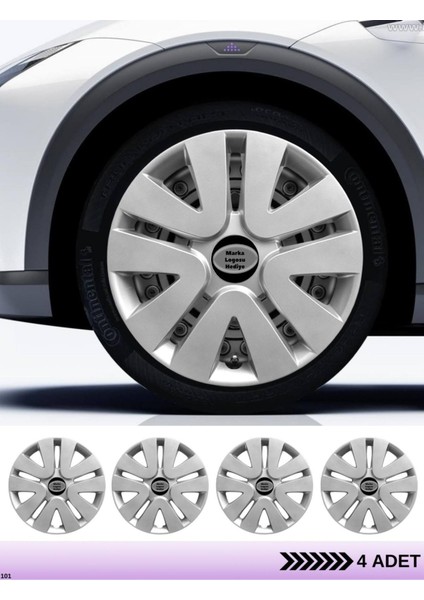Kia 15 Inç Jant Kapağı Amblemli Gri [4 Adet Kapak] 106 CVL-ADT607