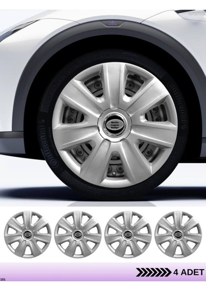 Renault R 11 13 Inç Jant Kapağı Amblemli Gri [4 Adet Kapak] 107 CVL-ADT10684