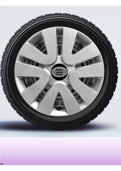 Ford Fiesta 14 Inç Jant Kapağı Amblemli Gri [4 Adet Kapak] 105 CVL-ADT5564