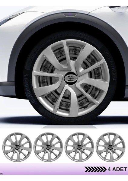 Ford Connect 15 Inç Jant Kapağı Amblemli Gri [4 Adet Kapak] 101 CVL-ADT2313