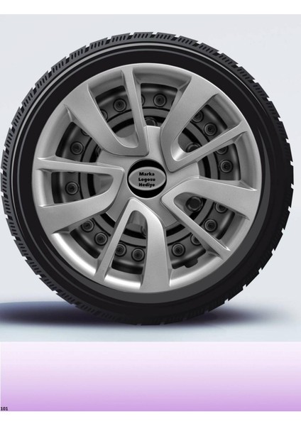 Ford Connect 15 Inç Jant Kapağı Amblemli Gri [4 Adet Kapak] 101 CVL-ADT2313