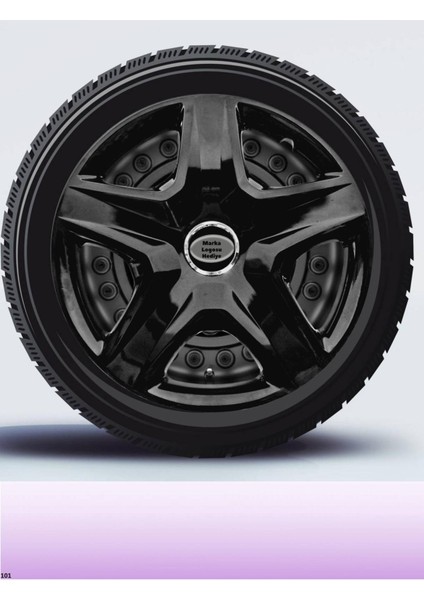 Renault Clio 4 16 Inç Jant Kapağı Amblemli Piano Black [4 Adet Kapak] 203 CVL-ADT2650