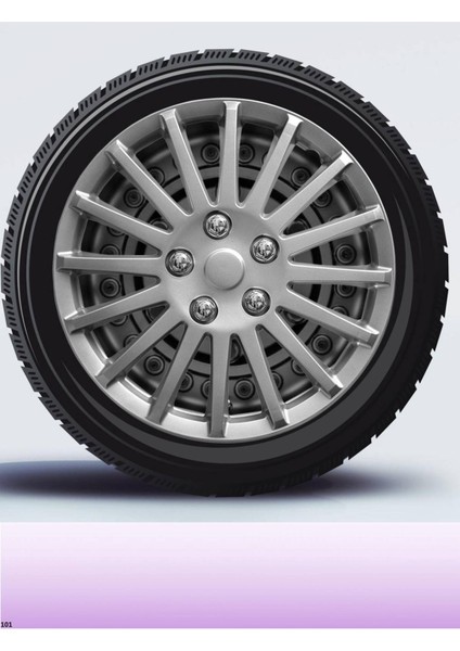 Renault R 9 14 Inç Jant Kapağı Amblemli Gri [4 Adet Kapak] 135 CVL-ADT11569
