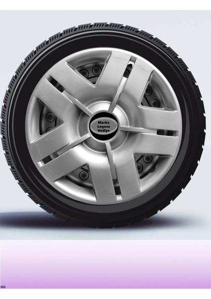 Ford Fiesta 14 Inç Jant Kapağı Amblemli Gri [4 Adet Kapak] 103 CVL-ADT5563