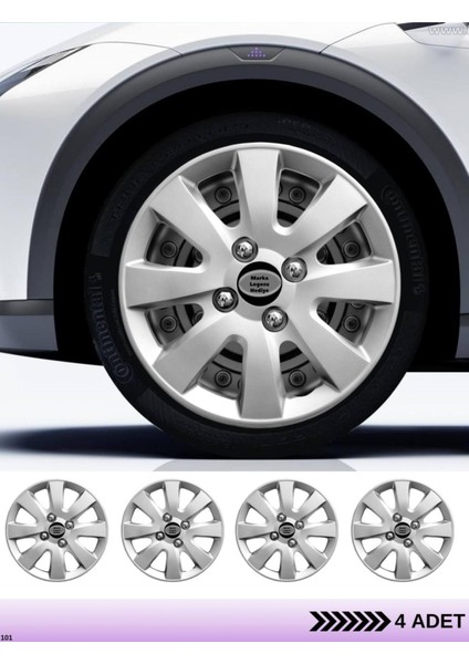 Chevrolet Rezzo Hb 14 Inç Jant Kapağı Amblemli Gri [4 Adet Kapak] 137 CVL-ADT10322