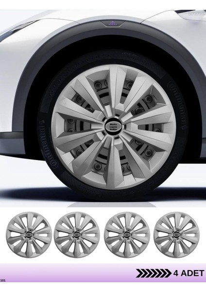 Renault Megane 3 15 Inç Jant Kapağı Amblemli Gri [4 Adet Kapak] 128 CVL-ADT8509